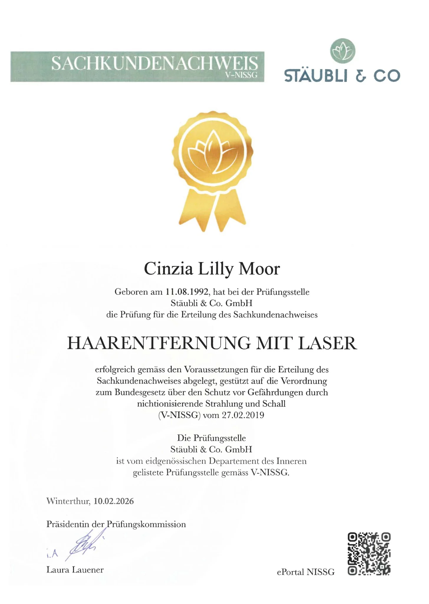 Sachkundenachweis V-NISSG – Haarentfernung mit Laser